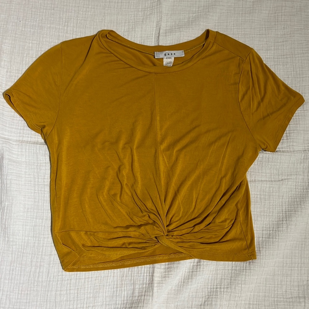 Mustard Yellow Crop Top